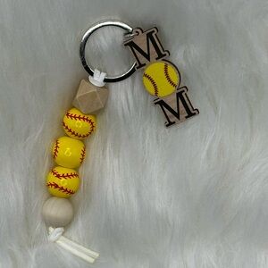 Softball Mom Keychain/bag charm